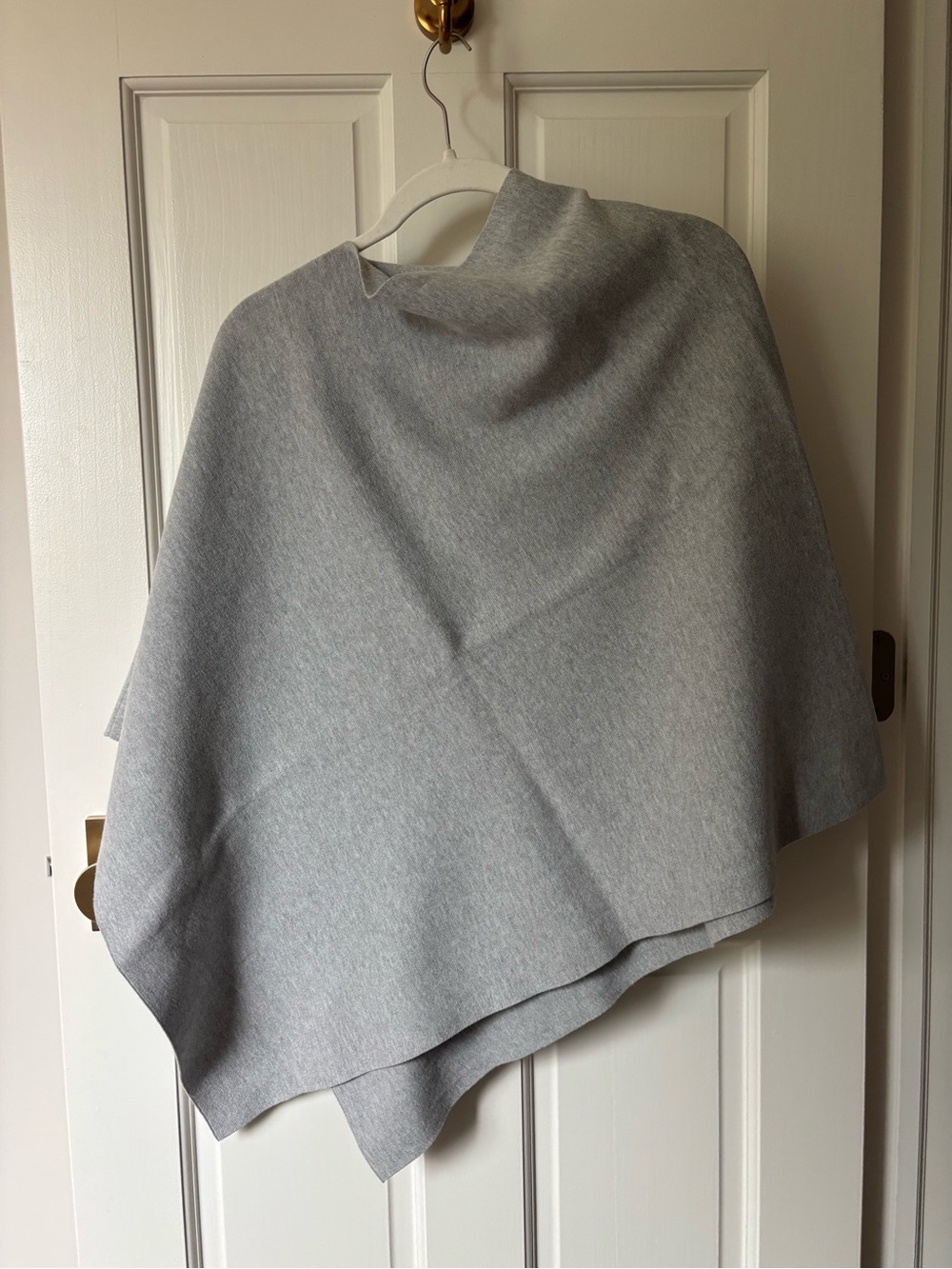 Eileen Fisher Light Heather Gray Knit Wrap